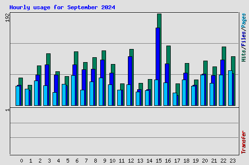 Hourly usage for September 2024